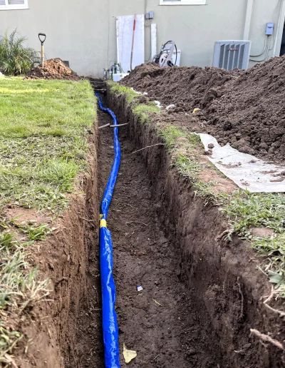 water line replacement work